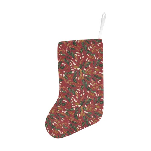 Winter nature red Christmas Stocking (Without Folded Top)