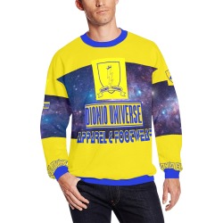 DIONIO Clothing - DIONIO Universe Sweatshirt (Yellow & Blue Logos) All Over Print Crewneck Sweatshirt for Men (Model H18)