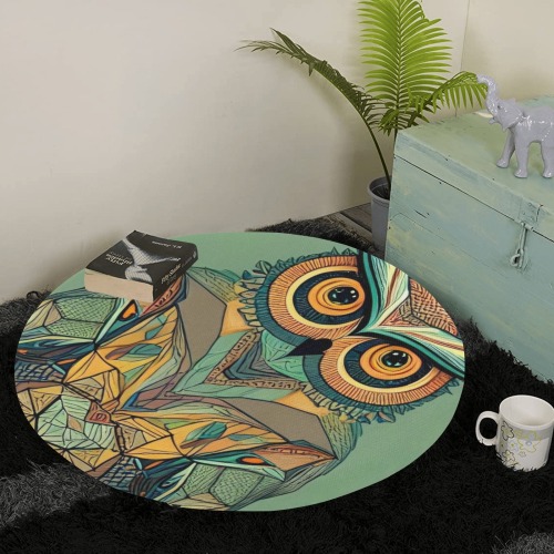 Owl1 Round Seat Cushion