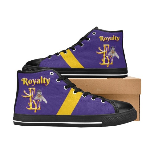 Royalty Collectable Fly Women's Classic High Top Canvas Shoes (Model 017)