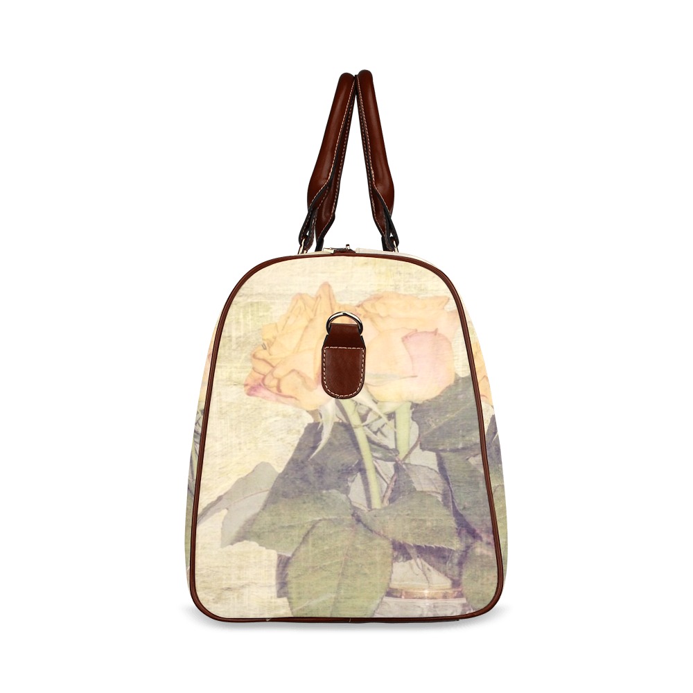 Vintage Rose Weekender Bag Waterproof Travel Bag/Large (Model 1639)