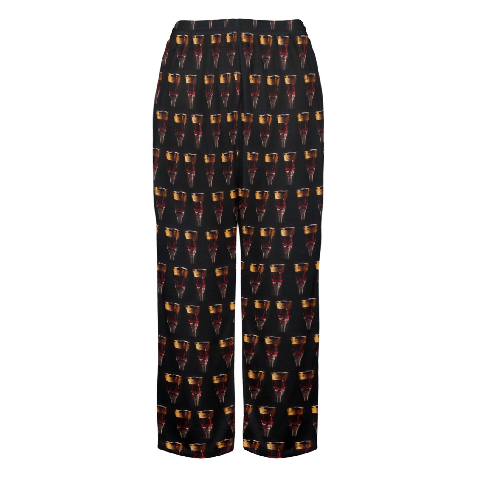 Gothic Wine Glasses Women's Pajama Trousers without Pockets