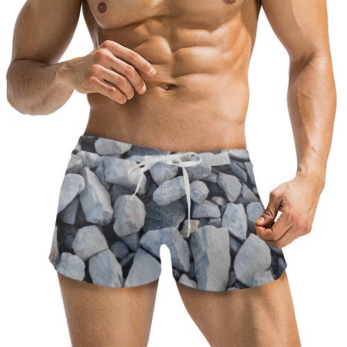 gravel Men's Swim Trunks with Zipper Pocket (Model L71)