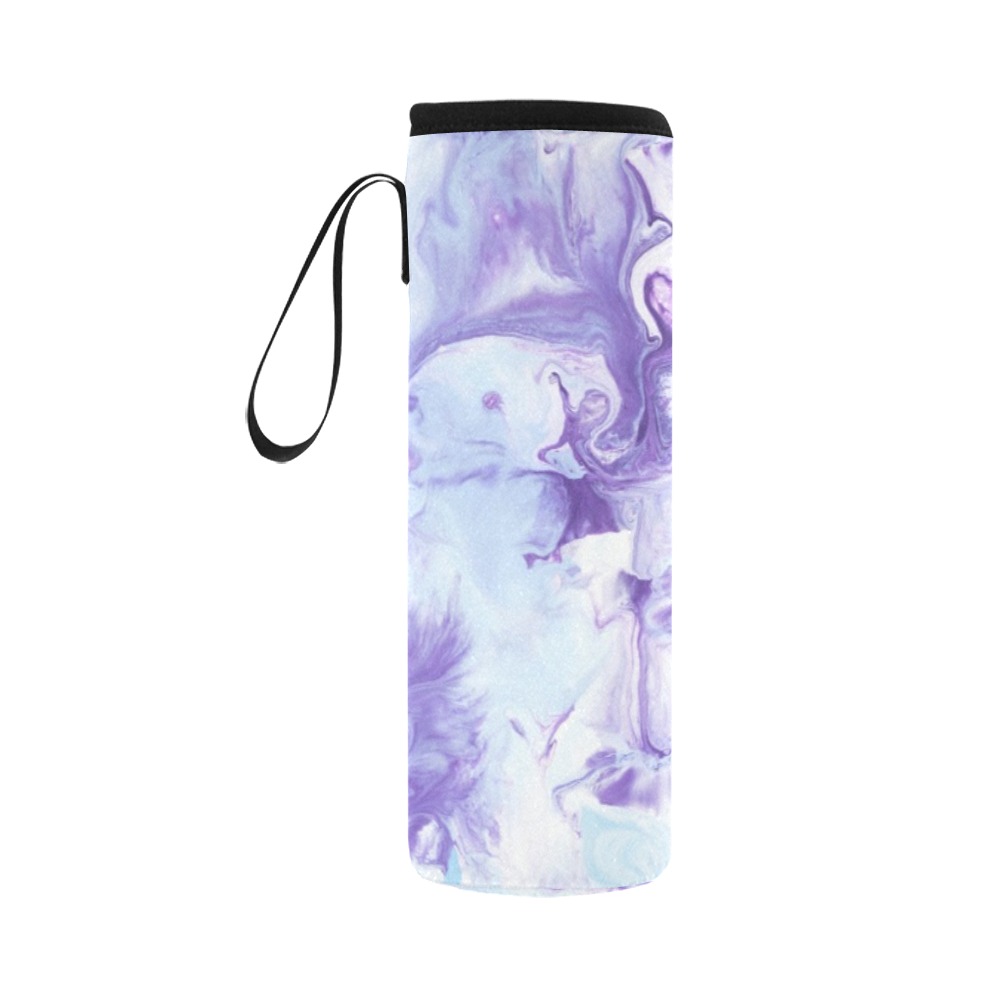 Lavender marbling Neoprene Water Bottle Pouch/Large