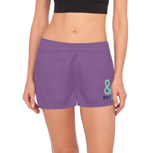 Shorts purple with single logo Women's Pajama Shorts