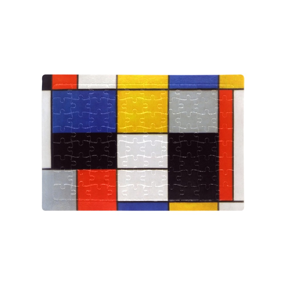 Composition A by Piet Mondrian A4 Size Jigsaw Puzzle (Set of 80 Pieces)