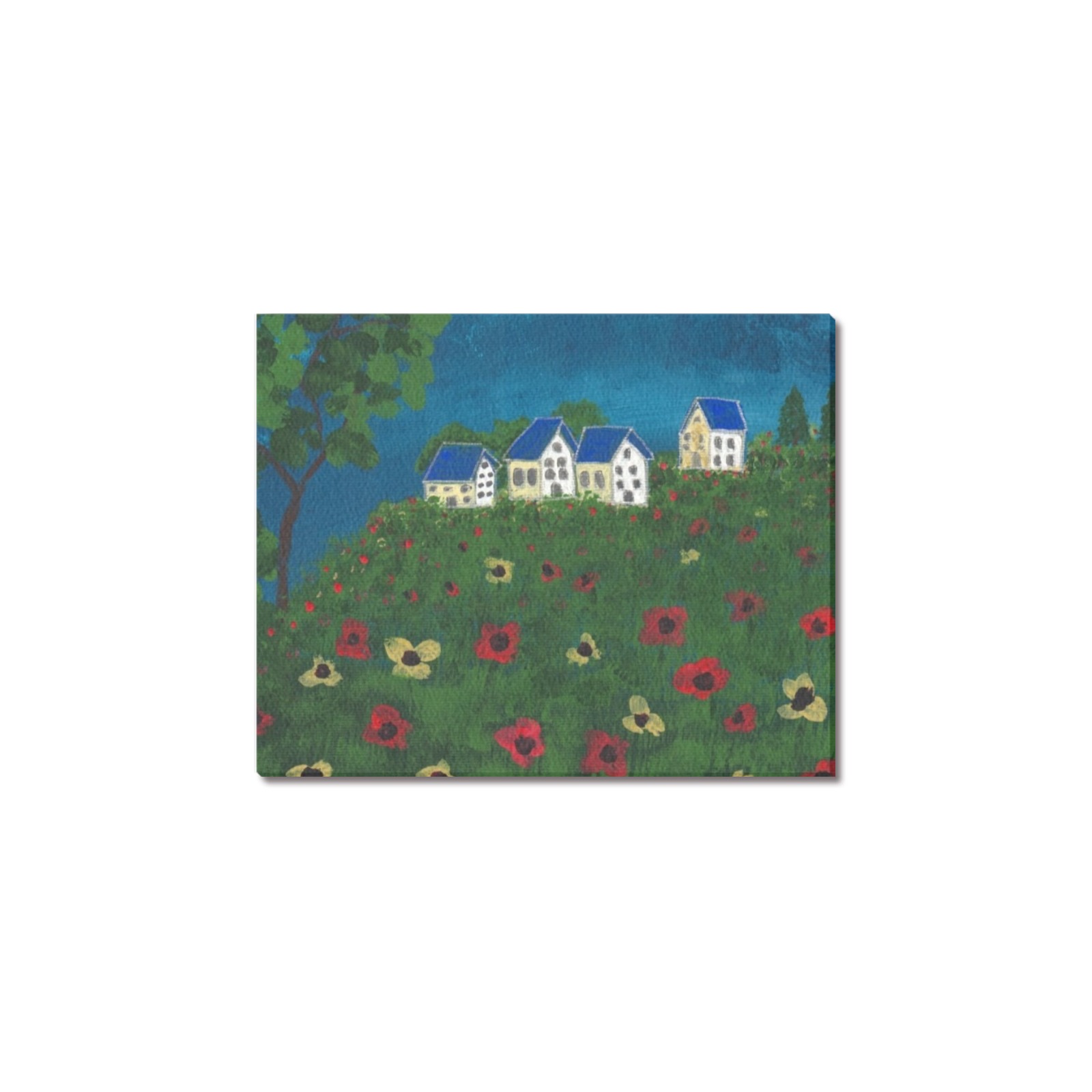 The Feild of Poppies Frame Canvas Print 10"x8"