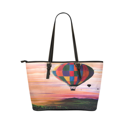 Hot Air Journey Leather Tote Bag/Small (Model 1651)