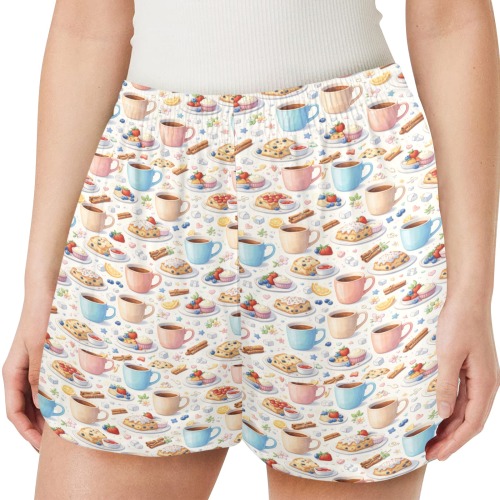 Breakfast pj shorts poly