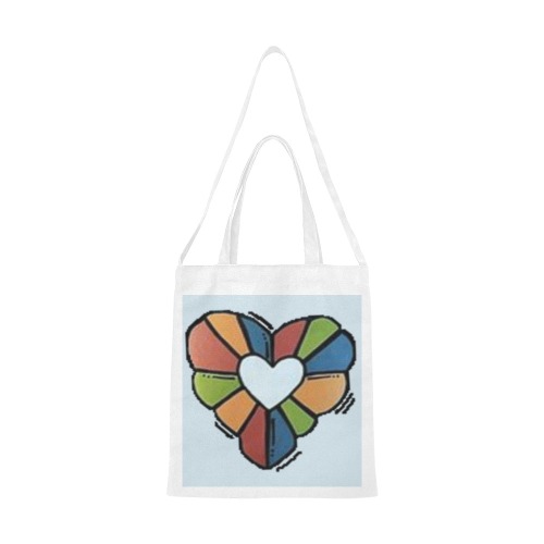 Heart Blocks Canvas Tote Bag/Medium (Model 1701)