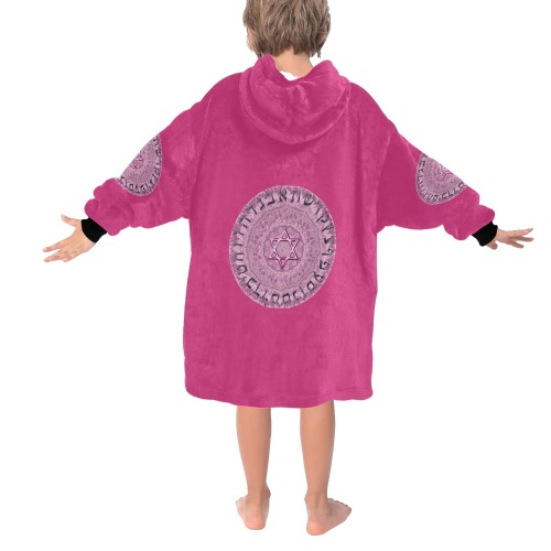 fuxia Blanket Hoodie for Kids