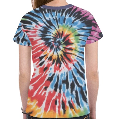 A 4 Tie-dye New All Over Print T-shirt for Women (Model T45)