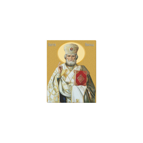 Saint Nicholas Orthodox icon Frame Canvas Print 11"x14"