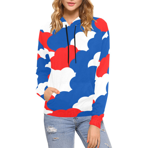 Army pattern All Over Print Desighn All Over Print Hoodie for Women (USA Size) (Model H13)