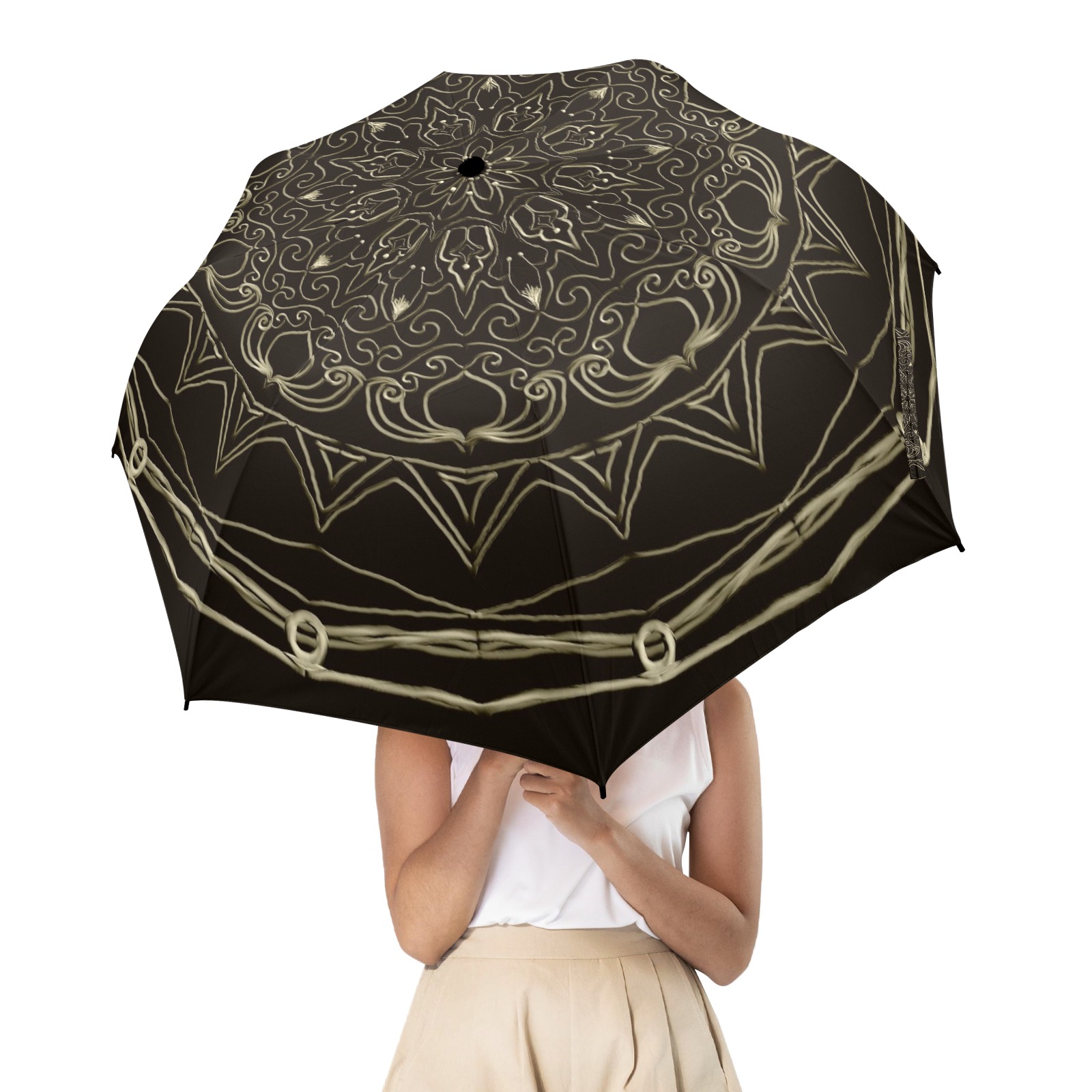 mandala 3D-12  dore Semi-Automatic Foldable Umbrella (Model U12)