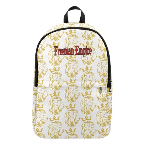 Freeman Empire Bookbag (White) Fabric Backpack for Adult (Model 1659)