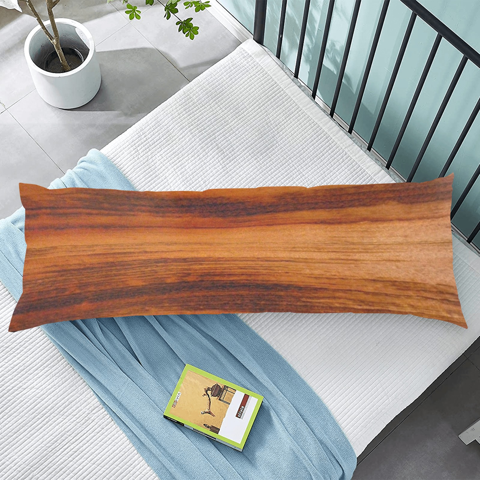 Acacia Wood Body Pillow Case 20" x 54" (Two Sides)