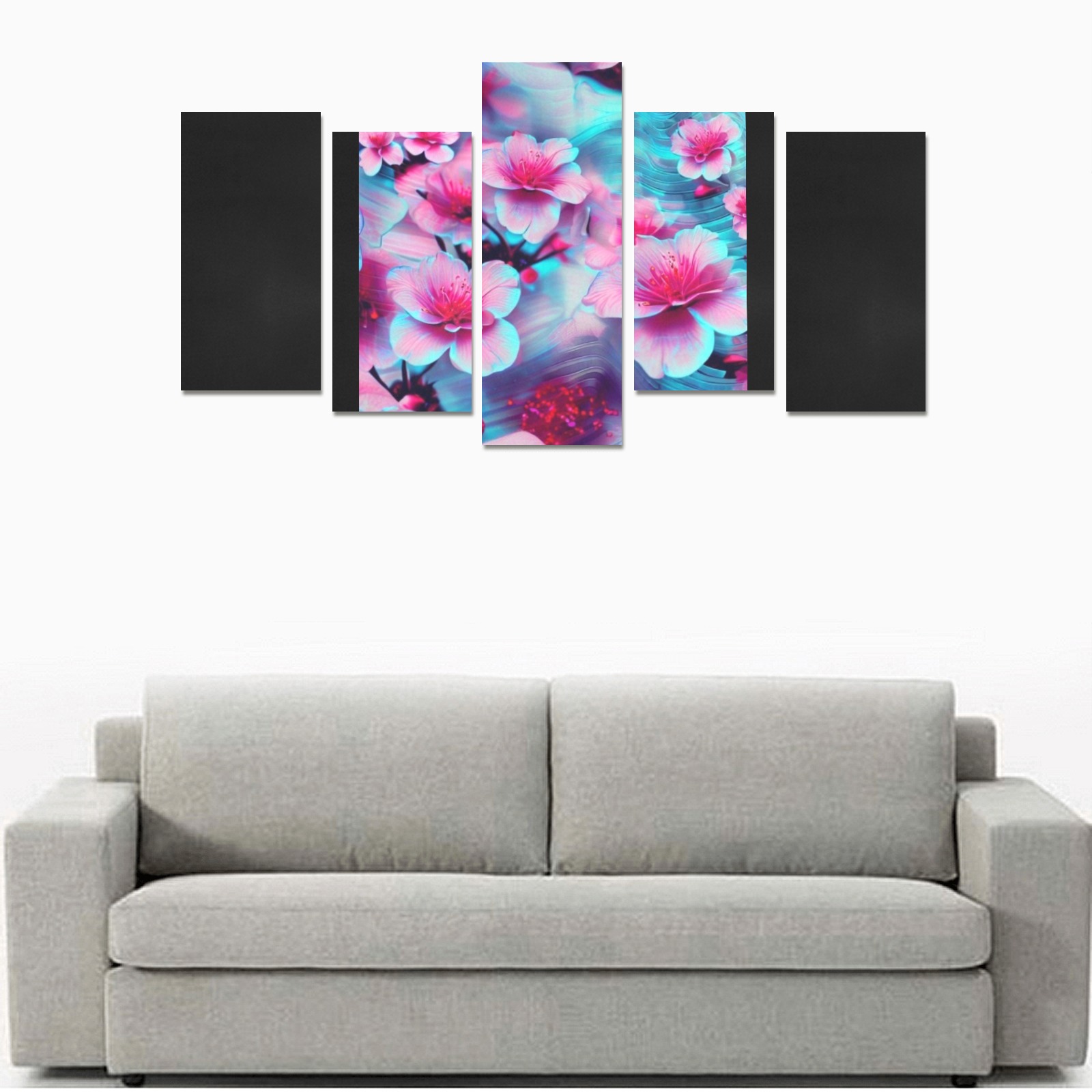 cherry blossom wall art Canvas Print Sets E (No Frame)