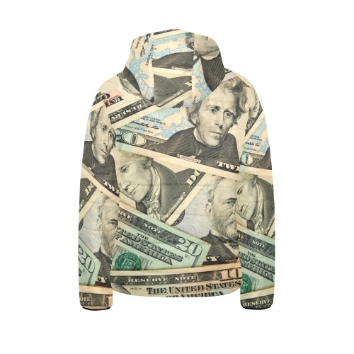 US PAPER CURRENCY Kids' Padded Hooded Jacket (Model H45)