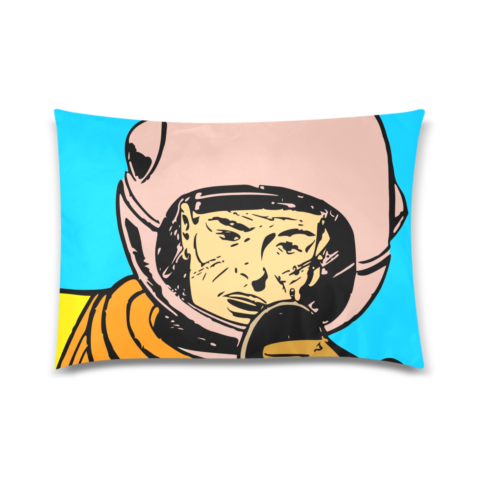 astronaut Custom Zippered Pillow Case 20"x30"(Twin Sides)