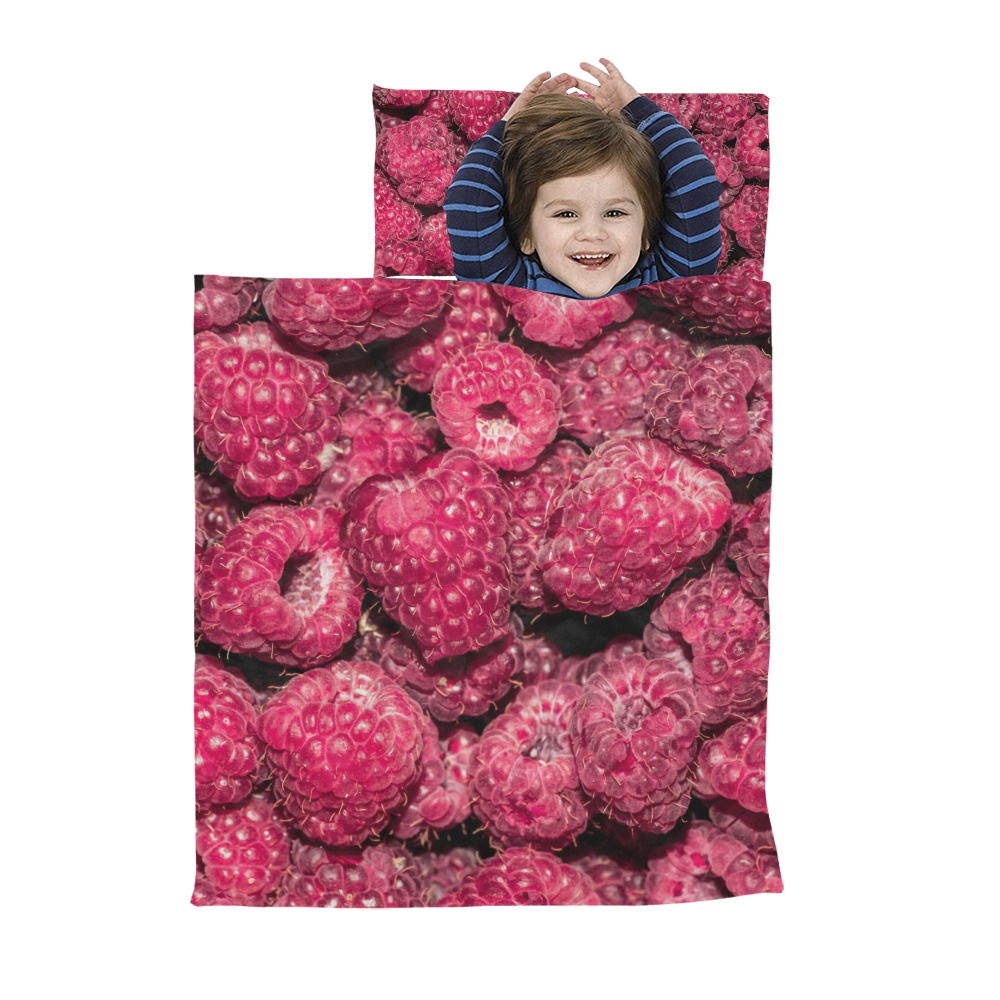 Red Raspberry Berries Kids' Sleeping Bag