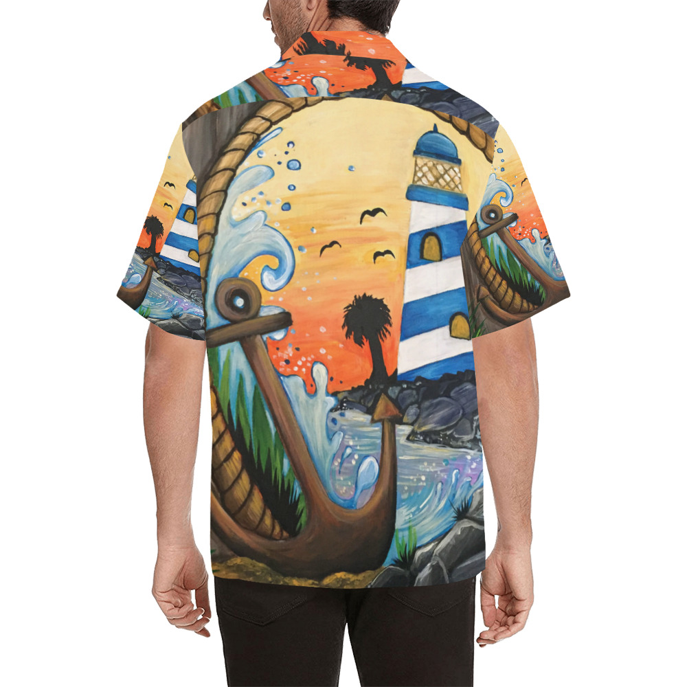 Lighthouse View Hawaiian Shirt (Model T58)