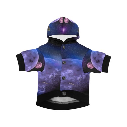Dog French Bulldog and Planets Pet Dog Hoodie