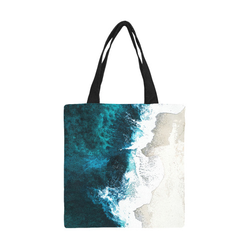 Ocean And Beach All Over Print Canvas Tote Bag/Small (Model 1697)