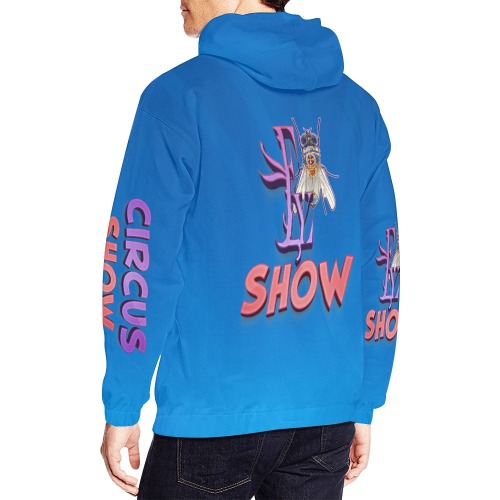 Circus Show, Fly Show Collectable Fly All Over Print Hoodie for Men (USA Size) (Model H13)