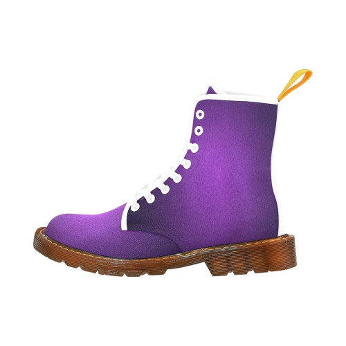 Purple Smooth Women Boots White Martin Boots For Women Model 1203H