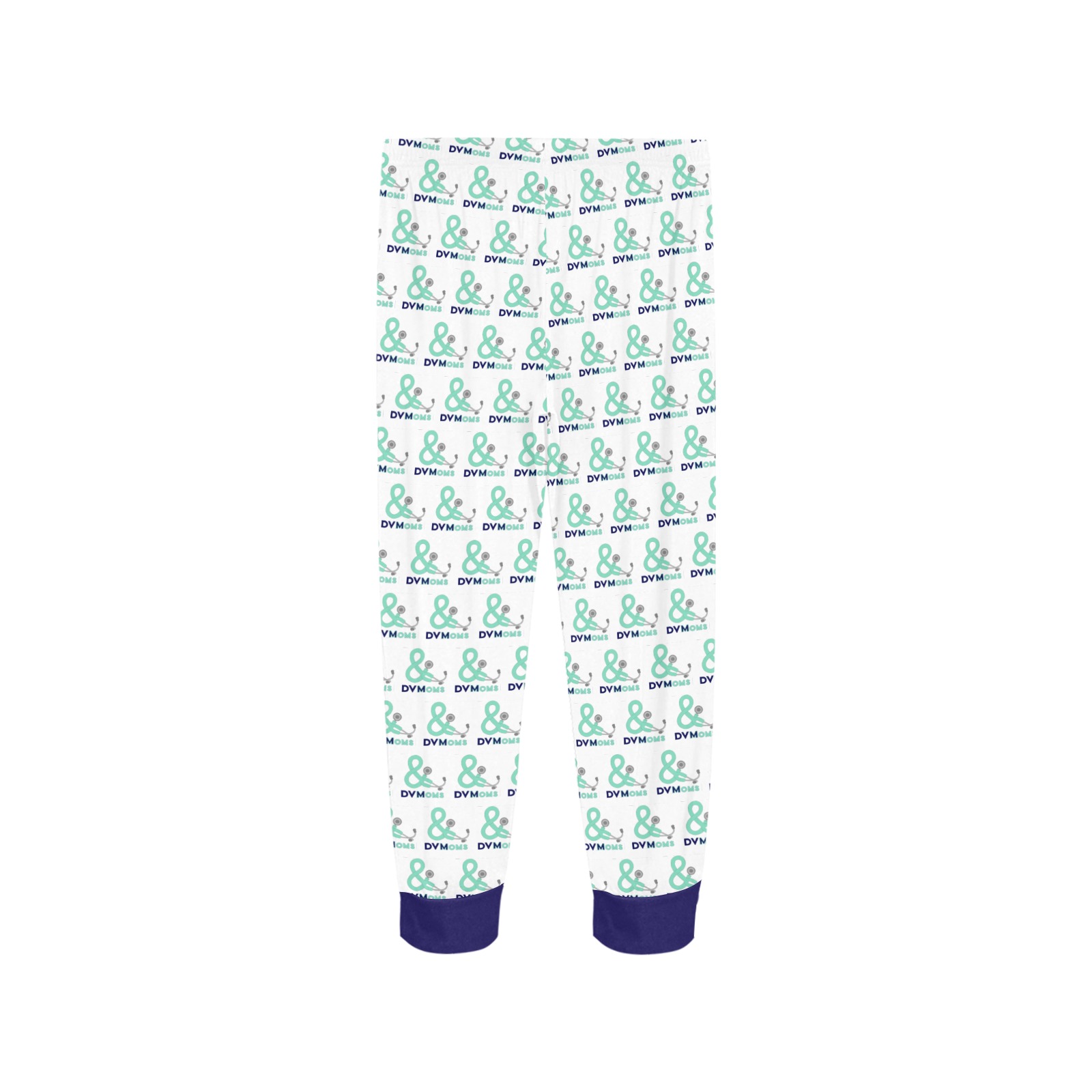 White pants all over logo Women's All Over Print Pajama Trousers