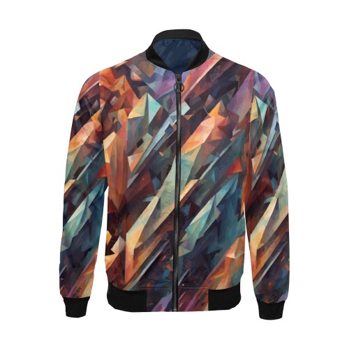 Cool geometric pattern of abstract precious gems All Over Print Bomber Jacket for Men (Model H19)