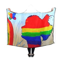 Rainbow Girl Hooded Blanket 60''x50''