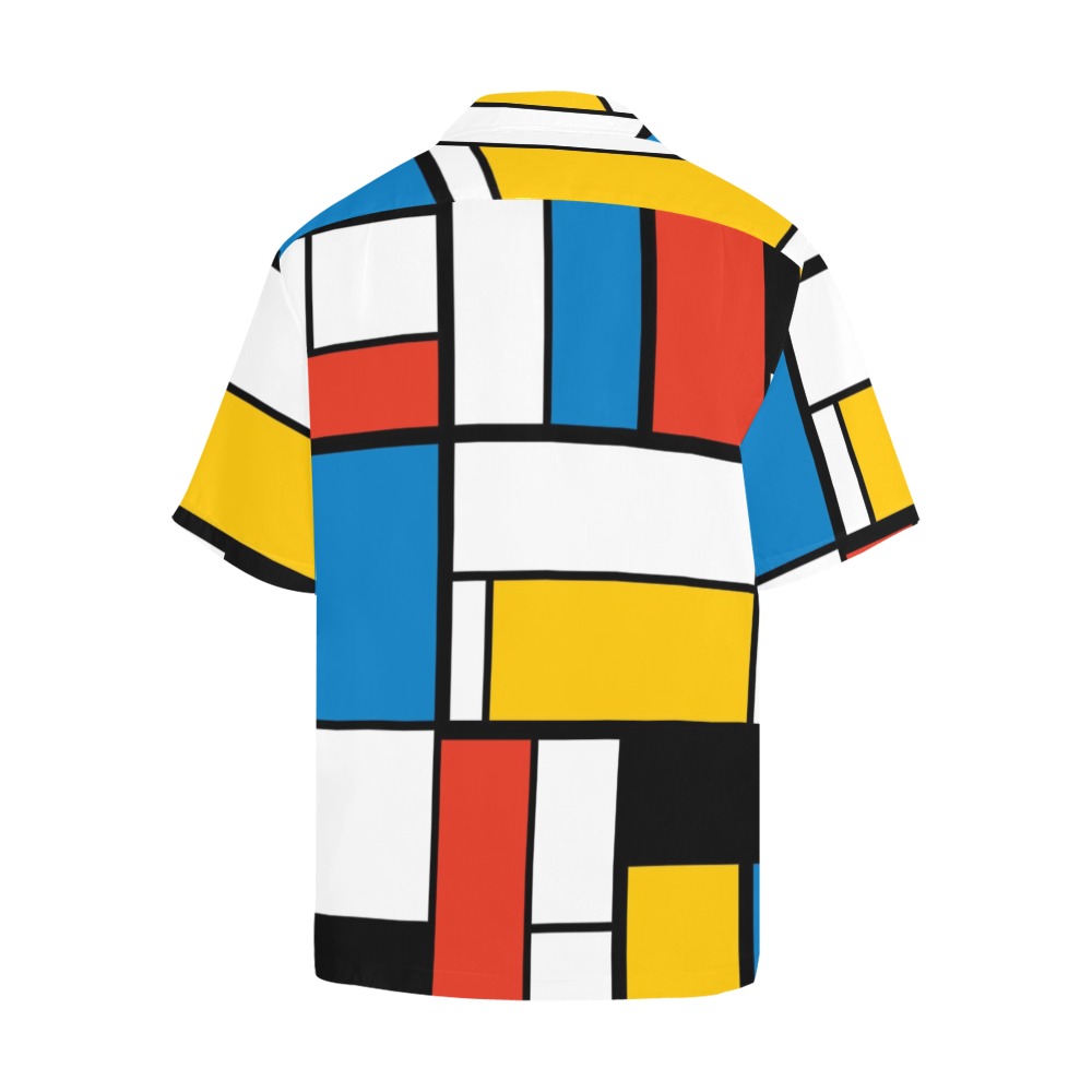 Mondrian De Stijl Modern Hawaiian Shirt (Model T58)