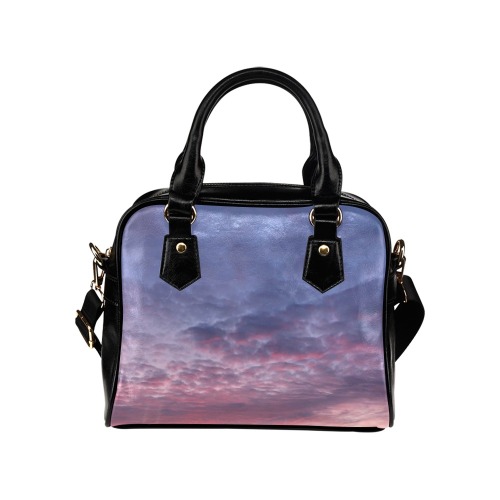 Morning Purple Sunrise Collection Shoulder Handbag (Model 1634)