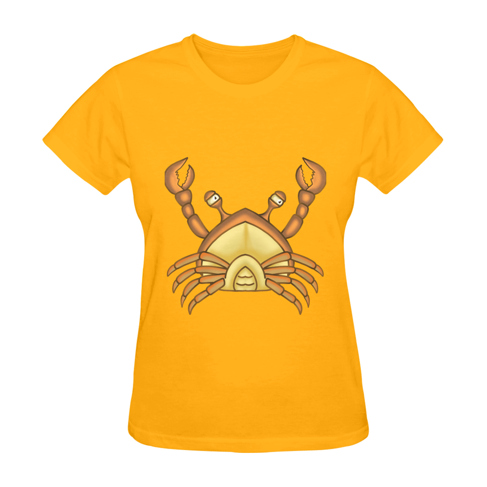 Ocean Claw Crab Cartoon Sunny Women's T-shirt (Model T05)