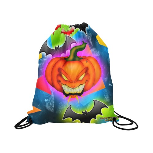 Halloweens monster Large Drawstring Bag Model 1604 (Twin Sides)  16.5"(W) * 19.3"(H)