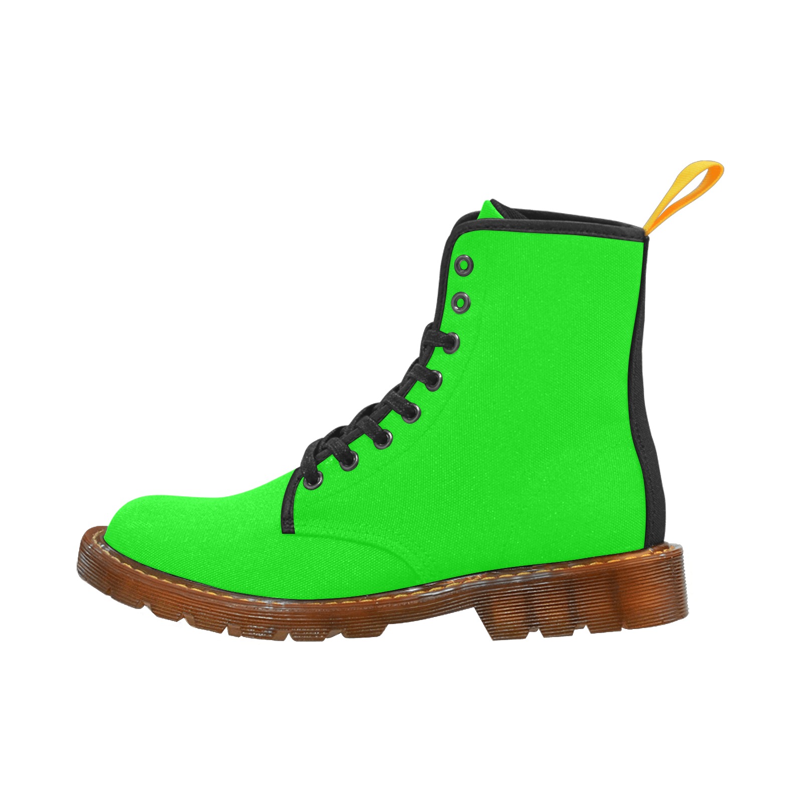 Merry Christmas Green Solid Color Martin Boots For Women Model 1203H