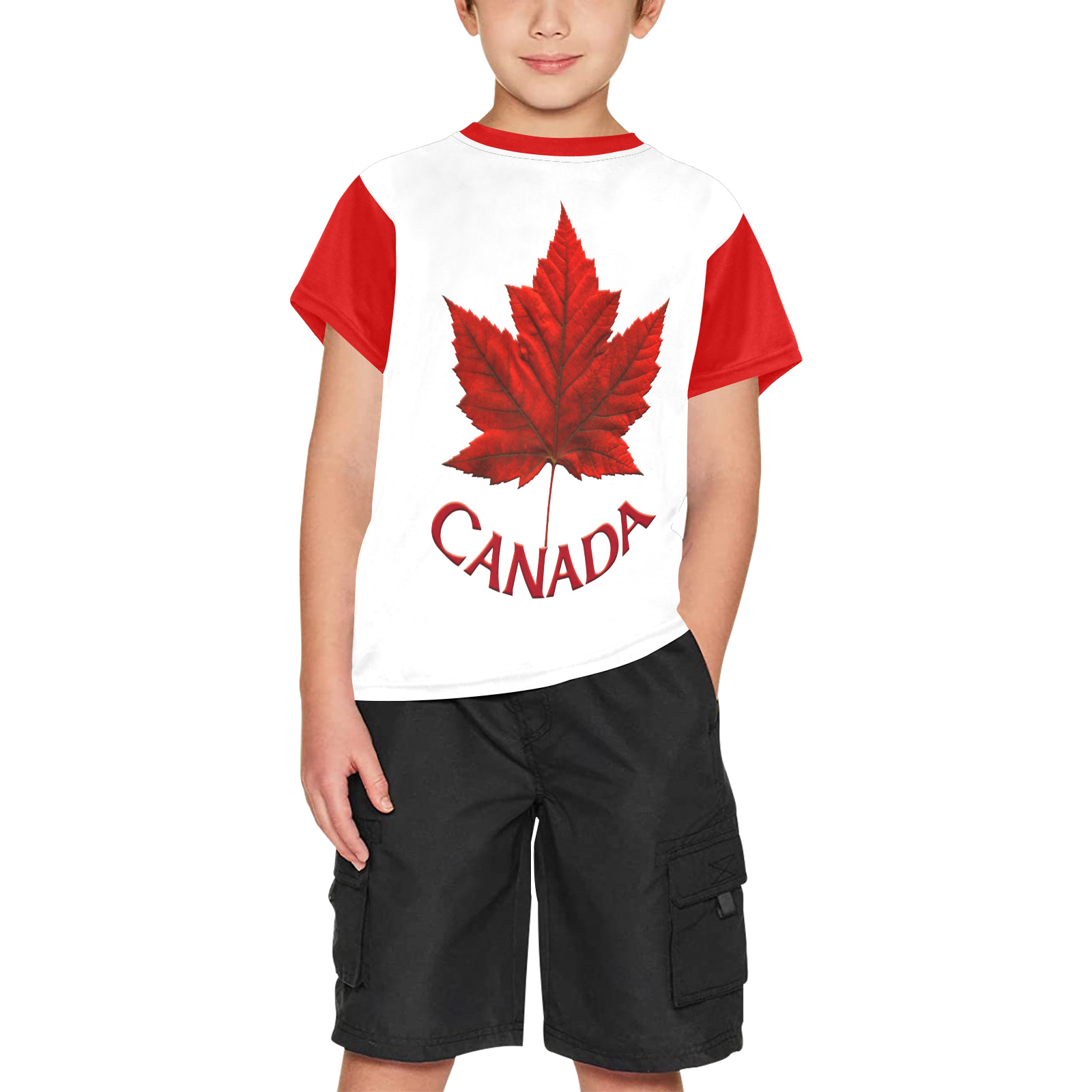 Boy's Canada Souvenir T-shirts Big Boys' All Over Print Crew Neck T-Shirt (Model T40-2)