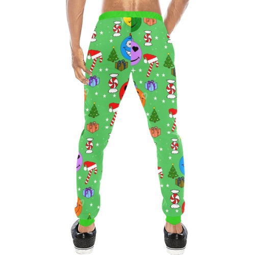 Funny Christmas Balls by Nico Bielow Men's All Over Print Sweatpants (Model L11)
