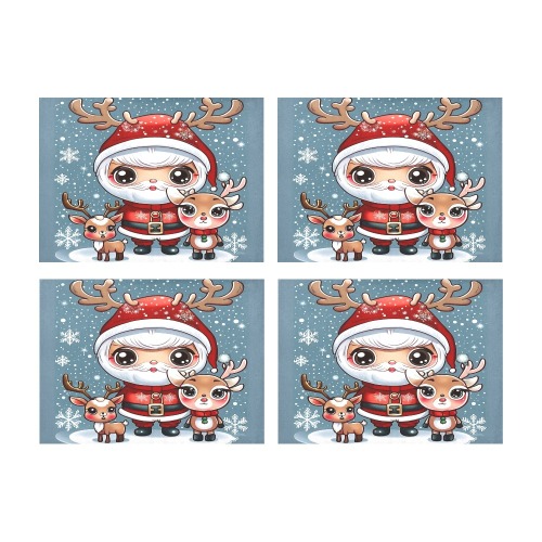 Santa and Reindeer 2 Placemat 14’’ x 19’’ (Set of 4)
