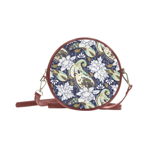 Paisley obsession-87 Round Sling Bag (Model 1647)