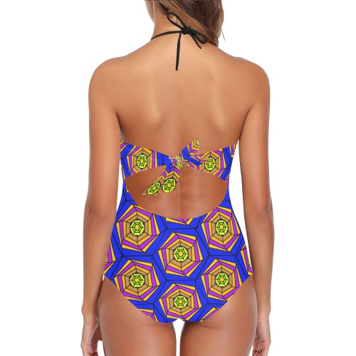 hexbyr1 Lace Band Embossing Swimsuit (Model S15)