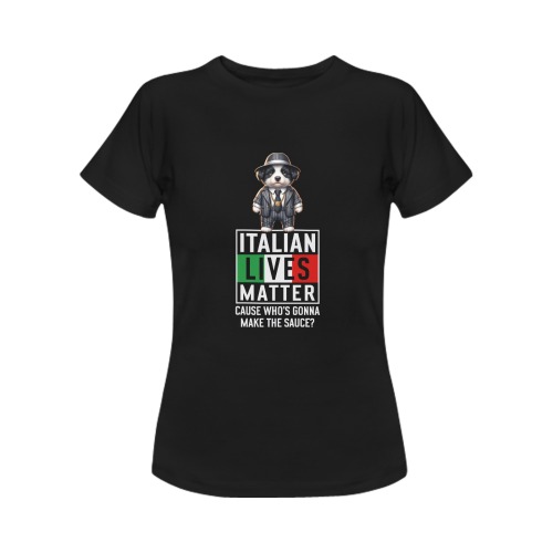 Mobster Australian Shepherd Italian Lives Matter Women's T-Shirt in USA Size (Front Printing Only)