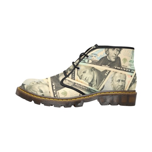 US PAPER CURRENCY Men's Canvas Chukka Boots (Model 2402-1)