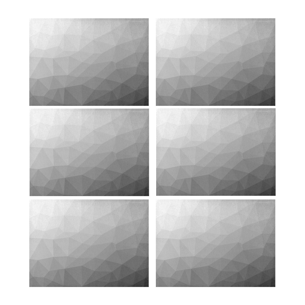 Grey Gradient Geometric Mesh Pattern Placemat 14’’ x 19’’ (Set of 6)
