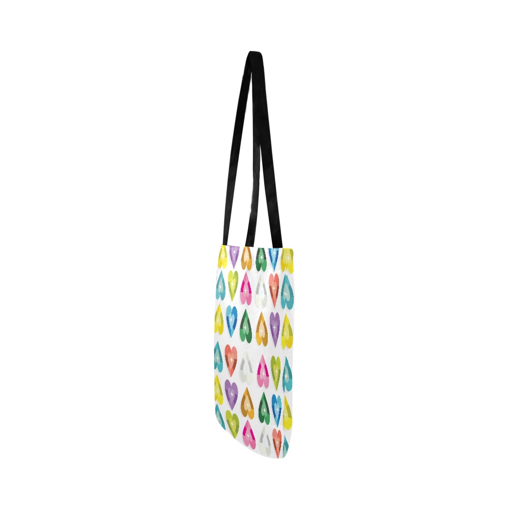 Colorful hearts pattern Reusable Shopping Bag Model 1660 (Two sides)
