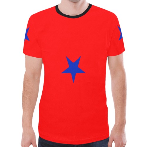 blue star lge New All Over Print T-shirt for Men (Model T45)