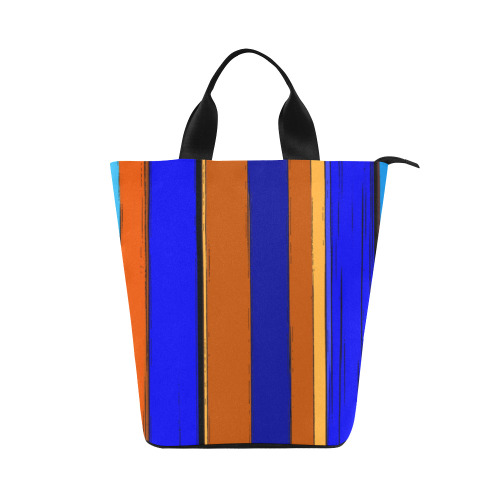 Abstract Blue And Orange 930 Nylon Lunch Tote Bag (Model 1670)