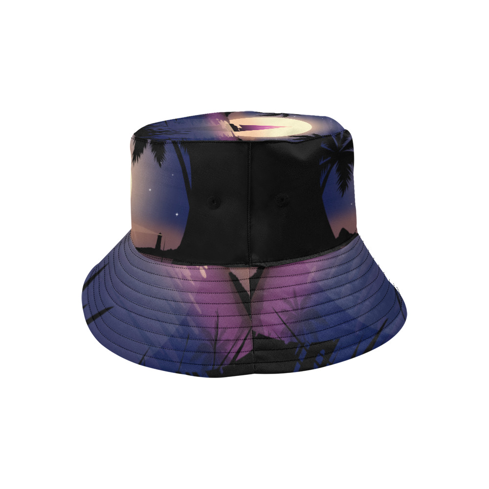 Night Sail All Over Print Bucket Hat for Men